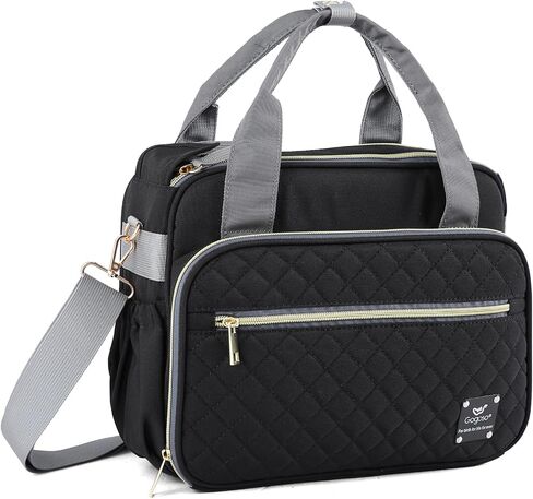 Crossbody Small Diaper Bag, Cute Mini Baby Diaper Tote Bags with Insulated Pockets for Traveling Outdoor Parent, Pink & Gray in Saudi Arabia