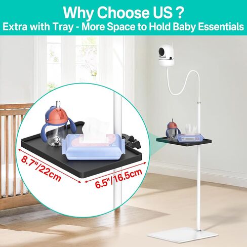 Universal Baby Monitor Camera Stand for HelloBaby,Infant Optics DXR-8 & DXR-8Pro, Nanit Pro Momcozy Baby Monitor Stand - Height Adjustable Baby Camera Floor Stand for Eufy, VTech, Owlet and VAVA etc. in Saudi Arabia