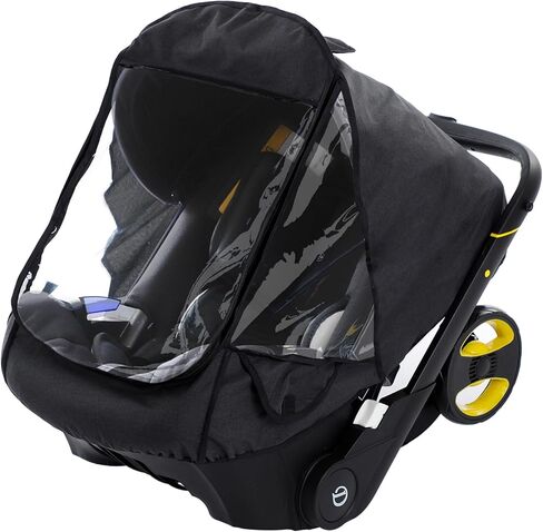 Car Seat Rain Cover,Food Grade EVA,Universal Car Seat Rain,Waterproof, Windproof Protection,Protect from Dust Snow,Rain Cover Features Quick-Access Zipper Door and Side Ventilation(Black) in Saudi Arabia