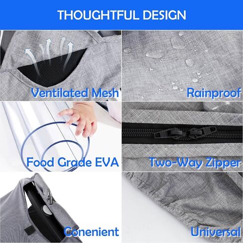Car Seat Rain Cover,Food Grade EVA,Universal Car Seat Rain,Waterproof, Windproof Protection,Protect from Dust Snow,Rain Cover Features Quick-Access Zipper Door and Side Ventilation(Black) in Saudi Arabia