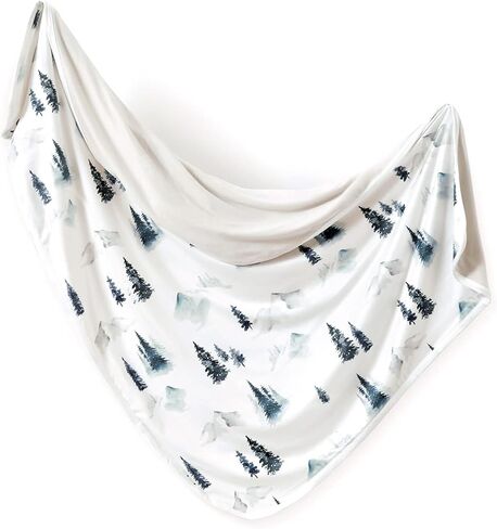 Baby Blankets Super Soft Stretchy Jersey Knit Swaddle Blanket for Baby Girls and Boys, Double Layer Receiving Blankets 34 x 44 Extra Large for Swaddling, Deer Pattern in Saudi Arabia
