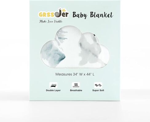 Baby Blankets Super Soft Stretchy Jersey Knit Swaddle Blanket for Baby Girls and Boys, Double Layer Receiving Blankets 34 x 44 Extra Large for Swaddling, Deer Pattern in Saudi Arabia