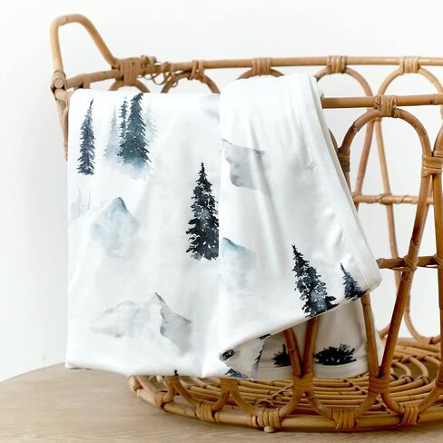 Baby Blankets Super Soft Stretchy Jersey Knit Swaddle Blanket for Baby Girls and Boys, Double Layer Receiving Blankets 34 x 44 Extra Large for Swaddling, Deer Pattern in Saudi Arabia