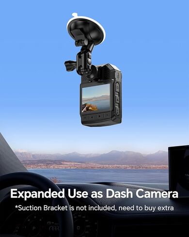 كاميرا الجسم BOBLOV KJ21، مسجل فيديو 1296P، سعة 256 جيجابايت كحد أقصى، بطارية 2850 مللي أمبير في الساعة لتصوير الفيديو لمدة 11 ساعة مع الصوت، كاميرا يتم ارتداؤها على الجسم مع التسجيل المسبق، للأمان، التسجيل في الهواء الطلق (البطاقة غير متضمنة) in Kuwait