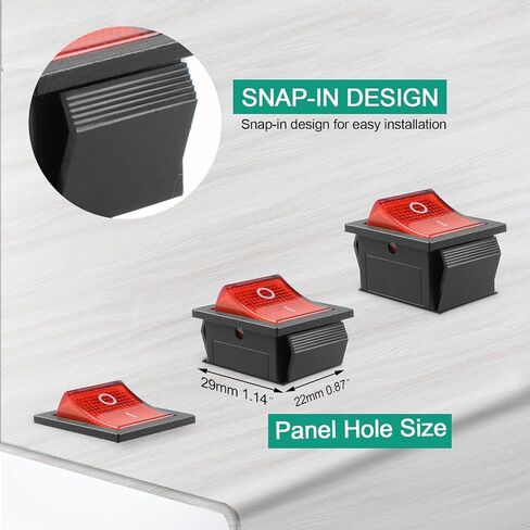 QTEATAK 2 حزمة أخضر LED سلكي مسبقًا قارب الروك تبديل التبديل 2 موقف ON-Off 4-Pin KCD4 التبديل 16A 250VAC 20A 125VAC in Kuwait