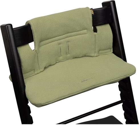 وسادة UKJE متوافقة مع Stokke Tripp Trapp - وسادة مقعد ناعمة للرضع والأطفال الصغار، ملحقات الكراسي العالية، حشوة من نسيج القطن، سهلة التركيب، مصنوعة يدويًا في أوروبا (قرد أبيض) in Saudi Arabia