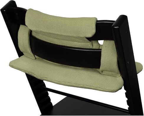وسادة UKJE متوافقة مع Stokke Tripp Trapp - وسادة مقعد ناعمة للرضع والأطفال الصغار، ملحقات الكراسي العالية، حشوة من نسيج القطن، سهلة التركيب، مصنوعة يدويًا في أوروبا (قرد أبيض) in Saudi Arabia