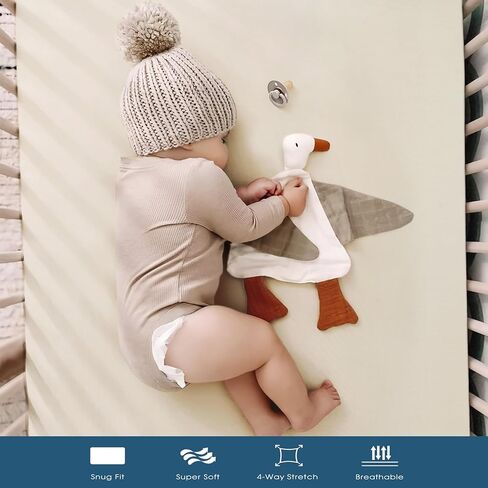 GRSSDER Stretch Ultra Soft Jersey Knit Fitted Crib Sheets Set 2 Pack，Fit All Standard Crib Mattress Pads Safe and Snug, Crib Fitted Sheet for Girls, Beautiful Blush Pink Floral and Cute Animals Print in Kuwait