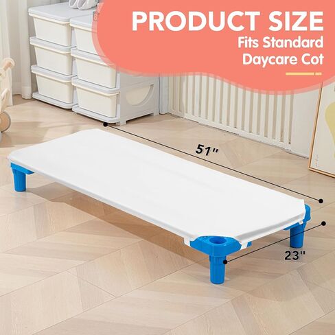 2 Pcs Cot Sheets for Daycare, 23" X 51", Pink Daycare Cot Size Sheet with Corner Elastic Loops for Child Boys Girls, Daycare Essentials for Toddler and Preschool, Breathable Microfiber in Saudi Arabia