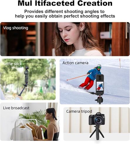 رصاصة الوقت مقبض ترايبود منضدية حامل ثلاثي صغير ل Insta360 X4، X3، GO 3S، ONE X2، ONE X، ONE، GO 2، ONE R، ONE RS، لـ GoPro Hero 11 10 9 5 4 3 ملحقات كاميرا الحركة in Kuwait