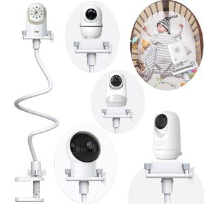 Baby Camera Monitor Mount Flexible Holder Stand Compatible with Nanit Pro,Momcozy,Eufy, HelloBaby HB65/HB66/HB6550/HB248,ANMEATE SM935E, Infant Optics DXR-8 Pro,Any Cameras with 1/4" Screw Stand