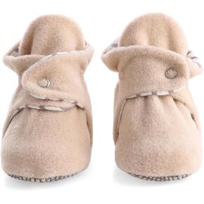 Ella Bonna Fleece Baby Booties, Warm Cozy Baby Slippers, Stay On Sock Shoes, Easy to Put on, Unisex Baby Gifts, Non-Slip Adjustable Newborn Boots for Boys and Girls, Infant Months