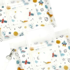 Baby Wipes Dispenser - Portable & Refillable Wet Wipe Pouch, Reusable Baby Wipes Holder & Baby Wipe Container, Baby Essential, Makeup Wipe Travel Case - Mini Floral Love, 2pcs