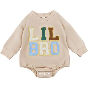 Ayalinggo Newborn Baby Girl Boy Matching Clothes Lil Sis/Bro Crewneck Sweatshirt Romper Sister Brother Outfits