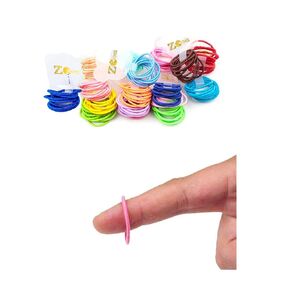 ربطات شعر للأطفال لشعر رفيع على شكل ذيل حصان للفتيات حديثي الولادة، أربطة مطاطية للشعر للأطفال الصغار، متعددة الألوان 100 قطعة