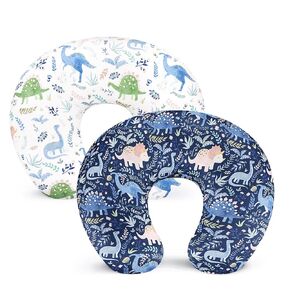 Pea Pod Nursing Pillow Cover 2 Pack Soft & Adorable Slipcovers for Breastfeeding Pillows, Comfortable Stretchy Feeding Pillow Covers for Baby Girls Boys Newborn, Removeable Pillow Case (Outer Space)
