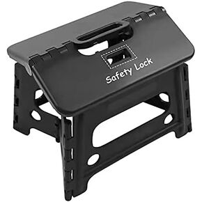 Kids Folding Step Stool for Toddlers Bathroom Sink – Safety Lock to Stable（1 Pack = Red+Blue）