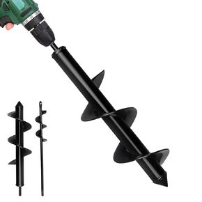 Auger Drill bit for Planting 4x24 inches, Enhanced Garden Auger Spiral Drill Bit, Extended Length Bulbs Flowers Planting Auger for Drill Post Hole Digger for 3/8"Hex Drill