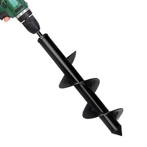 Auger Drill bit for Planting 4x24 inches, Enhanced Garden Auger Spiral Drill Bit, Extended Length Bulbs Flowers Planting Auger for Drill Post Hole Digger for 3/8"Hex Drill