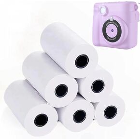 Instant Print Camera, Kids Camera 1080P HD Digital Camera with 32G SD Card, 3 Rolls Photo Paper & 6 Color Pencils for Age 6-12 Boys and Girls Birthday Gifts Photo and Video Recording