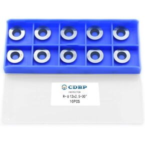 12mm(1/2 inch) Round Carbide Inserts for woodturning, R12 X 2.5mm Indexable carbide cutter fits For DIY Woodworking Lathe Wood Turning Finisher Hollower Tools, Ci3, 10pcs