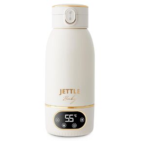 Baby Jettle Portable Milk Warmer for Baby - Wireless Water Warmer for Baby Formula - Warm Water in 3 Minutes - Touch Button Control, Thermal Insulated Container, Food-Grade Stainless Steel - 500ml