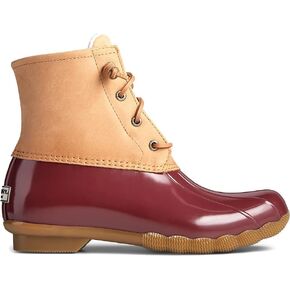 Sperry Women's Saltwater Boot Leather, Tan/Cordovan, 7.5 M