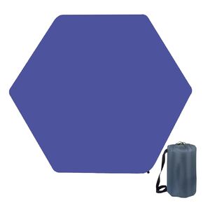 Playpen Mattress, Hexagon Playpen Mat, 59 Inch Self Inflating Playard Pad Indoor and Outdoor, 6 Panel Playpen Mat, Comfty Portable Playmat with Carrying Bag
