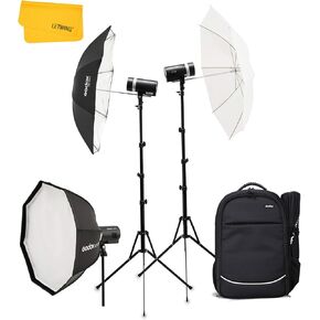 Godox AD300 Pro AD300Pro Photography Studio Kit, 300W 2.4G TTL 1/8000 HSS Photography Lighting Kit, 0.01-1.5S Recycle Time, 320 Full Power Dual Studio Lighting Kit, Expand Your Capability with Ease