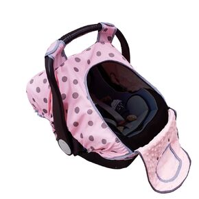 Carseat Cover for Baby, Baby car seat Covers for Infant car seat, Baby Carrier Cover Canopy, Window in Door Zipper Open, 2 Layers, Grey Cloud;…