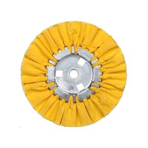 8" Soft Airway Buffing Wheel White Flannel / 5/8'' Arbor Hole/Finish Polish Step for Angle Grinder - 2 PCS