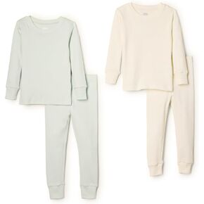 Amazon Essentials x Sofia Grainge Unisex Toddlers and Babies' Snug-Fit Cotton Pajamas, Pack of 2
