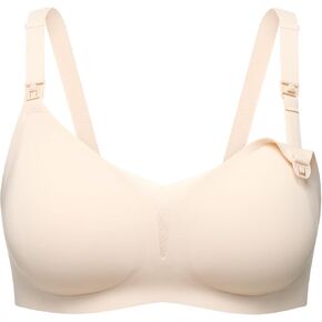 Momcozy Nursing Bras for Breastfeeding, FB051 Mesh Support Maternity Bra Pregnancy Padded Wireless Breathable Bralette