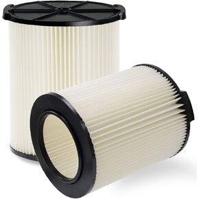 2 Pack Standard Wet/Dry Vac VF4000 Replacement Filter for Ridgid 72947 Vacs 5-20 Gal Shop Vac Also fits Craftsman 17816, 6-9 Gal WD5500 WD0671 RV2400A RV2600B