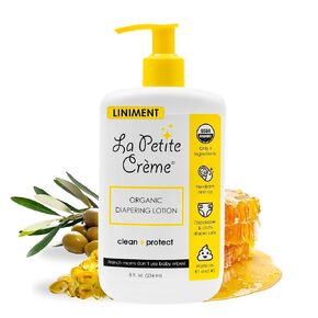 French Premium Diapering Lotion - Diaper Cream Alternative to Baby Wipes - Gentle Moisturizer & Skin Cleanser with USDA Certified Organic Ingredients - Baby Essentials (20 oz)