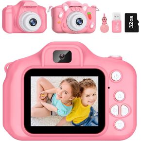 Kids Camera for Boys and Girls, ACIXX Digital Camera for Kids Toy Gift, Toddler Camera Christmas Birthday Gifts for Age 3-12 with 32GB SD Card, Video Recorder 1080P IPS 2 Inch(Blue)