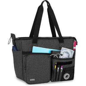 Trunab Nurse Tote Bag for Work with Padded 15.6" Laptop Sleeve, Nurse Bag for Hospice Visit, Home Health Care