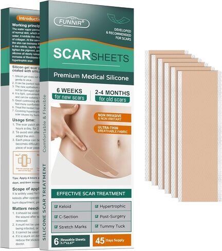Silicone Scar Sheets, Tape, Strips 120" x 1.5" Roll-Heal Keloid, C-Section and Tummy Tuck - As Surgical Cream, Gel, Patch, Bandage in Saudi Arabia