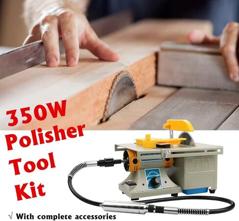 منشار طاولة صغير من مينجفوكسين للصخور، معدات جواهري DIY آلة طحن عازلة لتلميع المجوهرات، 0-10000 دورة/الدقيقة مع عمود مرن لهوايات نحت الأعمال الخشبية المنزلية in Kuwait