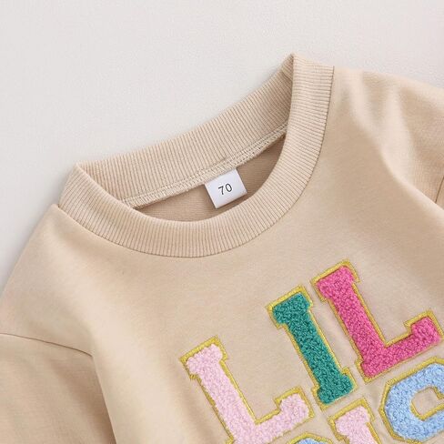 Ayalinggo Newborn Baby Girl Boy Matching Clothes Lil Sis/Bro Crewneck Sweatshirt Romper Sister Brother Outfits in Saudi Arabia