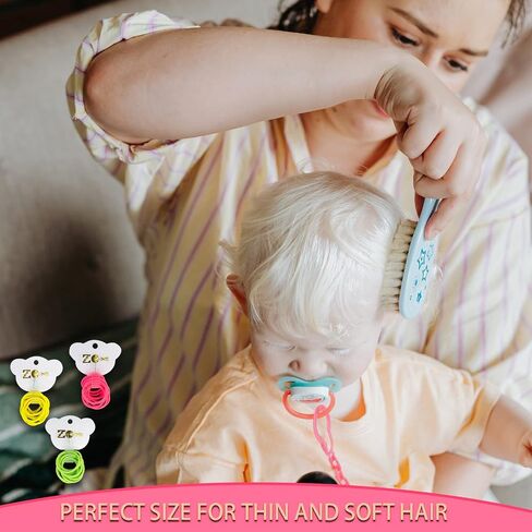 Baby Hair Ties for Thin Hair Ponytail Holder for Newborn Girls, Toddler Rubber Bands for Hair Multicolor 100pcs in Kuwait