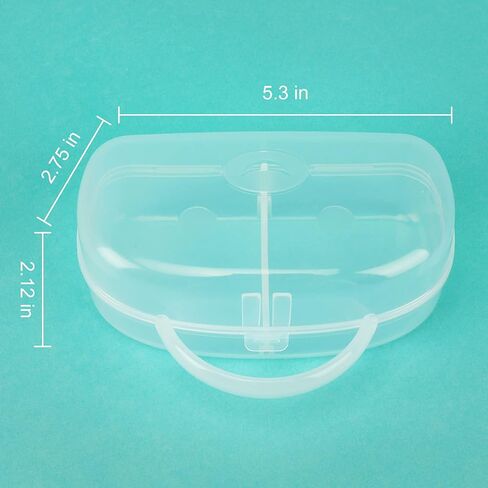 Accmor Pacifier Case, Pacifier Holder Can Storage 2 Pacifiers, Baby Pacifier Holder Case Container for Travel, BPA Free, Transparent in Saudi Arabia