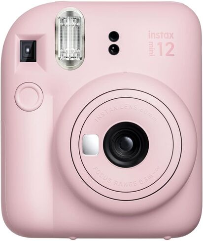 Fujifilm Instax Mini 12 Instant Film Camera, Fuji Instax Mini Film (20 Sheets), Fuji Rainbow Instant Film (10 Sheets), Protective Case, Album, Insax Mini Accessory Bundle (Blossom Pink) in Saudi Arabia