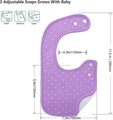 Hakochia Baby Bibs Organic Cotton Super Soft and Absorbent With Adjustable Snap for Baby Boys and Girls in Kuwait