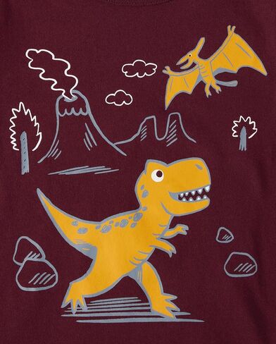 The Children's Place Baby Boys' and Toddler Dino Long Sleeve Graphic T-Shirts,multipacks in Saudi Arabia
