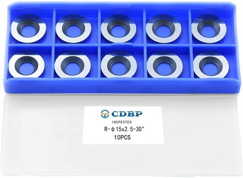 12mm(1/2 inch) Round Carbide Inserts for woodturning, R12 X 2.5mm Indexable carbide cutter fits For DIY Woodworking Lathe Wood Turning Finisher Hollower Tools, Ci3, 10pcs in Saudi Arabia