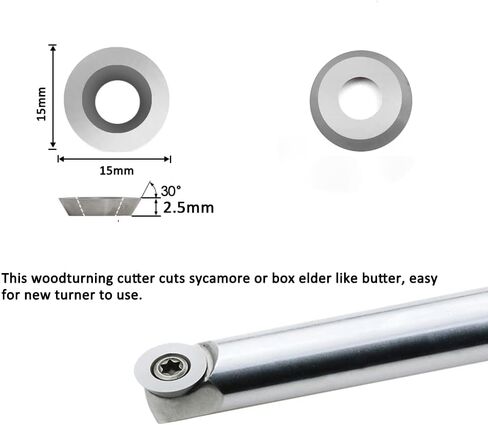 12mm(1/2 inch) Round Carbide Inserts for woodturning, R12 X 2.5mm Indexable carbide cutter fits For DIY Woodworking Lathe Wood Turning Finisher Hollower Tools, Ci3, 10pcs in Saudi Arabia