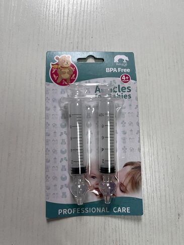 Nasal Irrigator for Baby,Syringe Nasal Irrigator,10ml Nasal Irrigator Portable Infant Nose Cleaner Nose Aspirator for Baby Fast All Natural Relief-Nasal Irrigation/Nasal Spray/Nasal Hygiene (2 PCS) in Kuwait