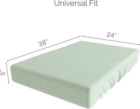 Natemia Fitted Pack and Play Sheet - 100% Organic Cotton - for Standard Size Playard, Pack n Play, and Mini Crib Mattress - Ultra Soft, Thick & Stretchy Jersey Knit Cotton in Saudi Arabia