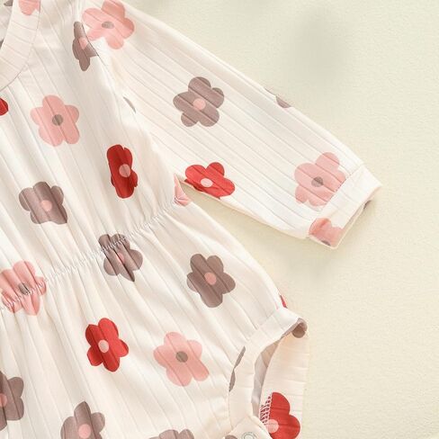 Infant Baby Girl Fall Outfit Clothes Long Sleeve Knit Romper Jumpsuit with Headband Newborn Coming Home Clothing in Kuwait